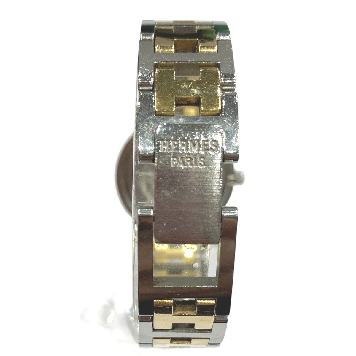 Hermes Clipper Watch SS Quartz White Dial — view 9