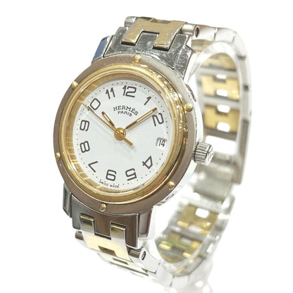 Hermes Clipper Watch SS Quartz White Dial — view 2