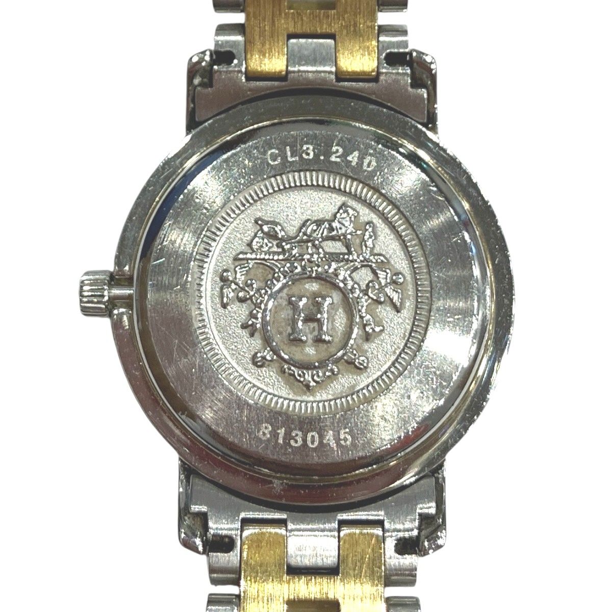 Hermes Clipper Watch SS Quartz White Dial — view 5