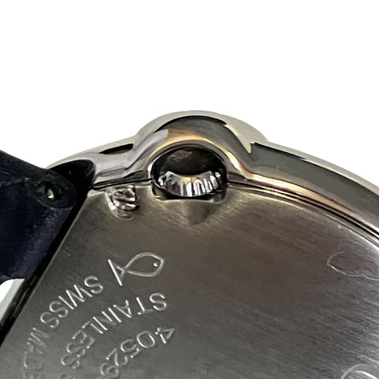 Cartier Baron Blue de Watch SS Leather Diamond Quartz Silver Dial — view 8
