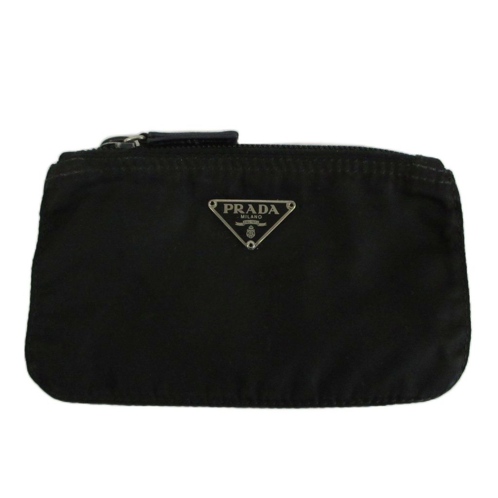 Prada Makeup Pouch Case Multi Nylon Black