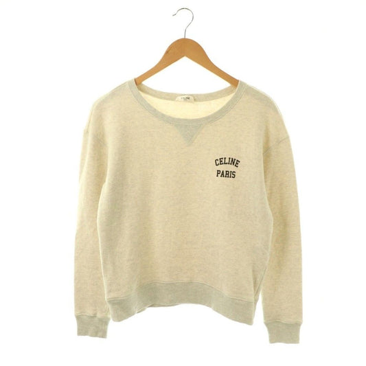 Celine Sweatshirt Long Sleeve Logo XS Light Gray DO