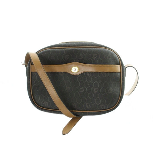 Dior Vintage Shoulder Bag Crossbody Honeycomb All Over Pattern Leather Black