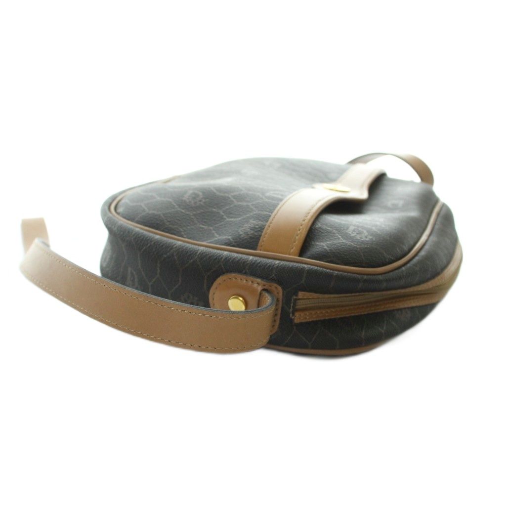 Dior Vintage Shoulder Bag Crossbody Honeycomb All Over Pattern Leather Black — view 3