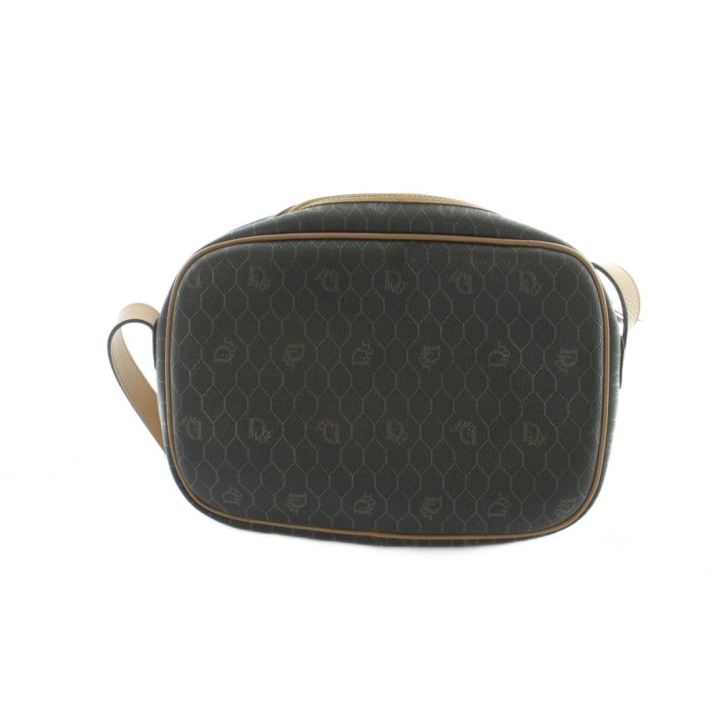 Dior Vintage Shoulder Bag Crossbody Honeycomb All Over Pattern Leather Black — view 2
