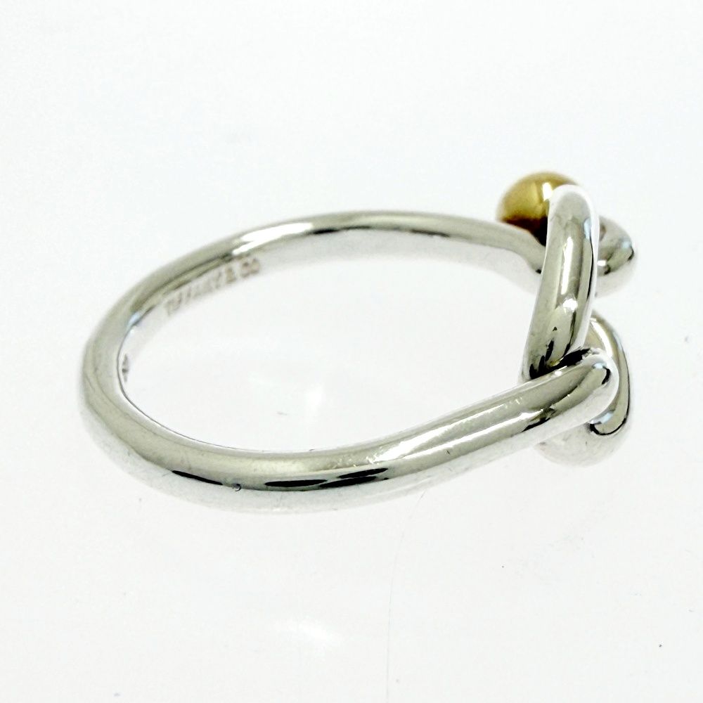 Tiffany & Co Silver Gold Love Knot Ring — view 6