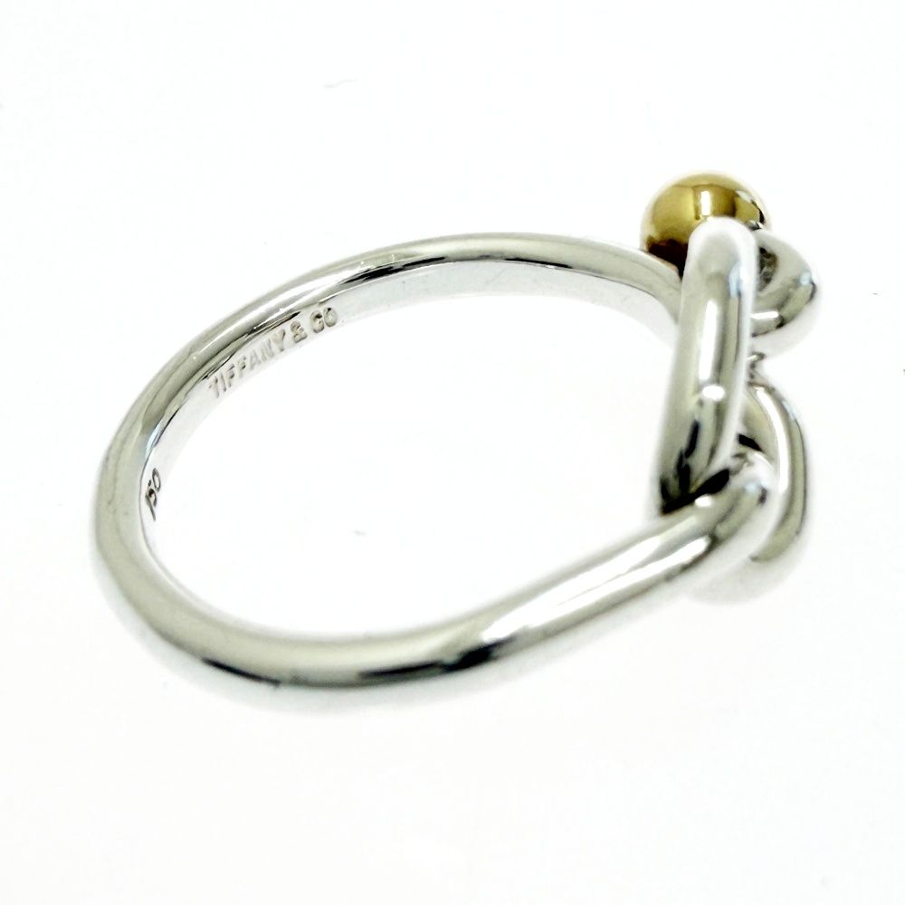 Tiffany & Co Silver Gold Love Knot Ring — view 7