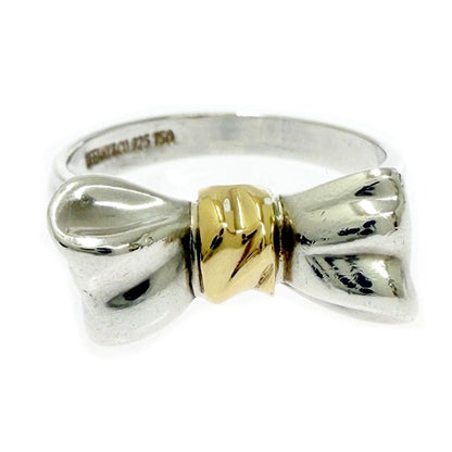 Tiffany & Co Silver Gold Ribbon Ring