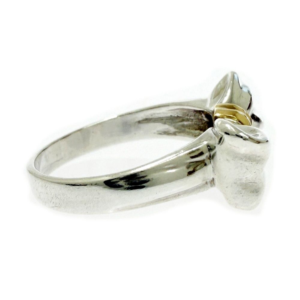 Tiffany & Co Silver Gold Ribbon Ring — view 6