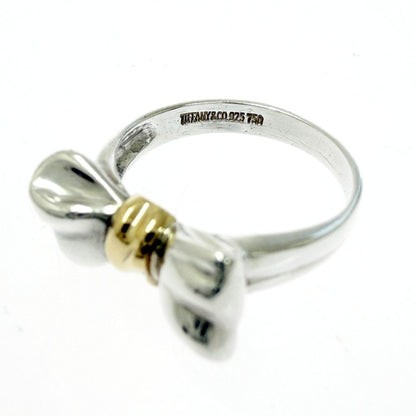 Tiffany & Co Silver Gold Ribbon Ring — view 8