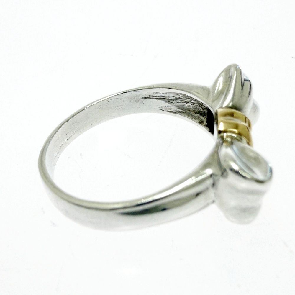 Tiffany & Co Silver Gold Ribbon Ring — view 7
