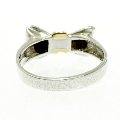 Tiffany & Co Silver Gold Ribbon Ring — view 5