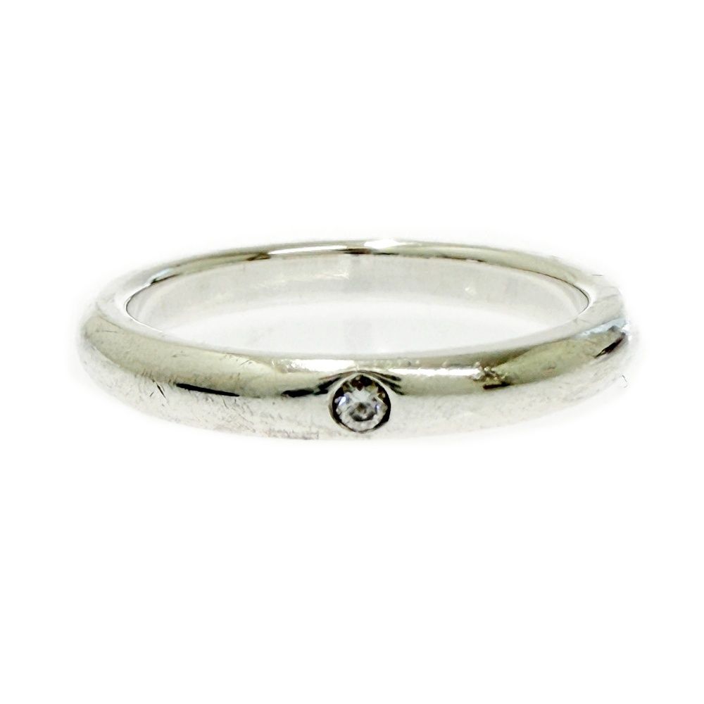 Tiffany & Co Silver Diamond Stacking Band Ring