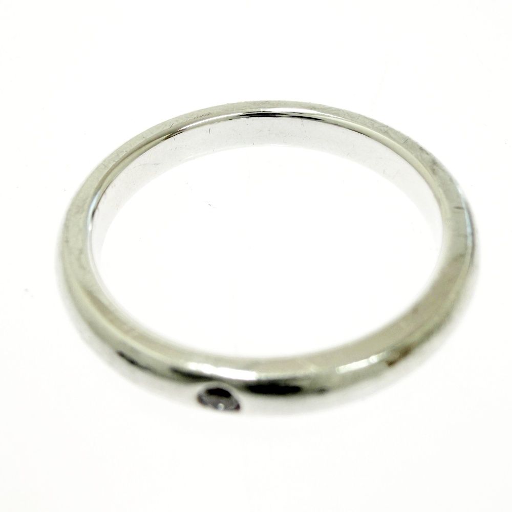 Tiffany & Co Silver Diamond Stacking Band Ring — view 6