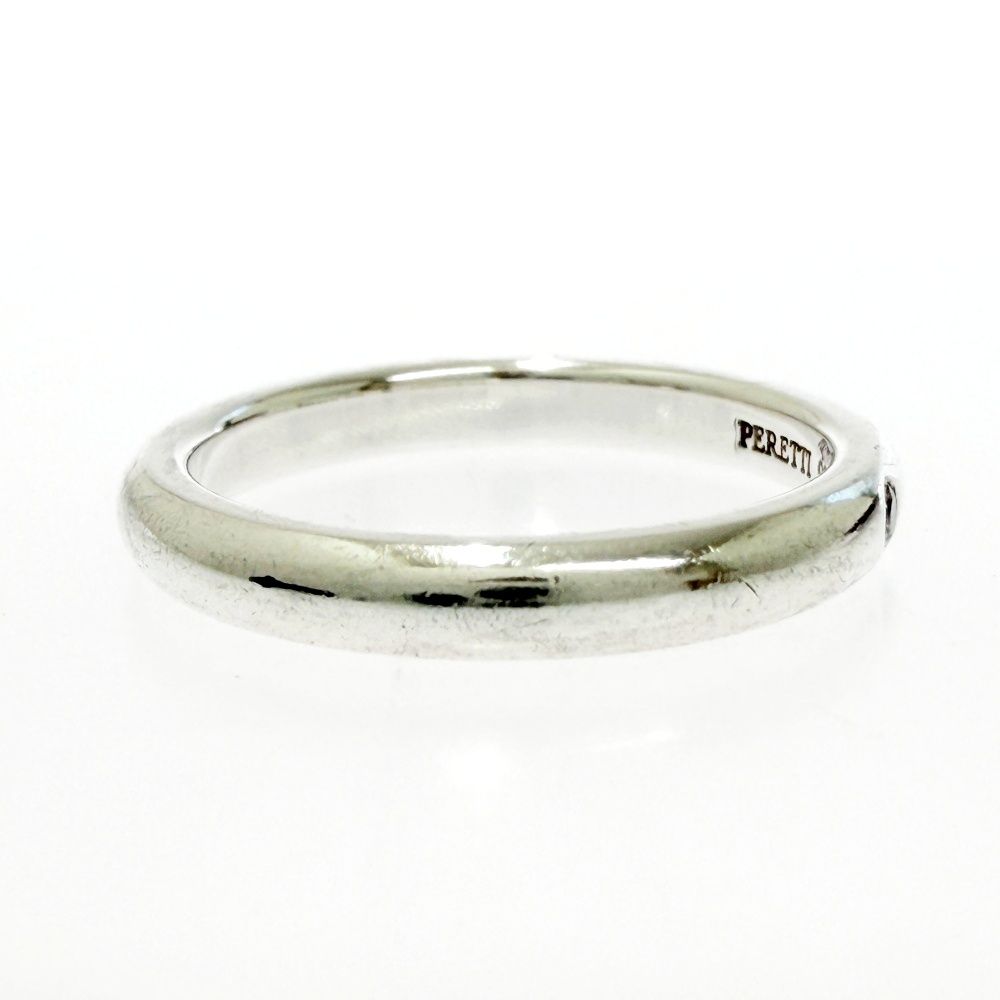 Tiffany & Co Silver Diamond Stacking Band Ring — view 4