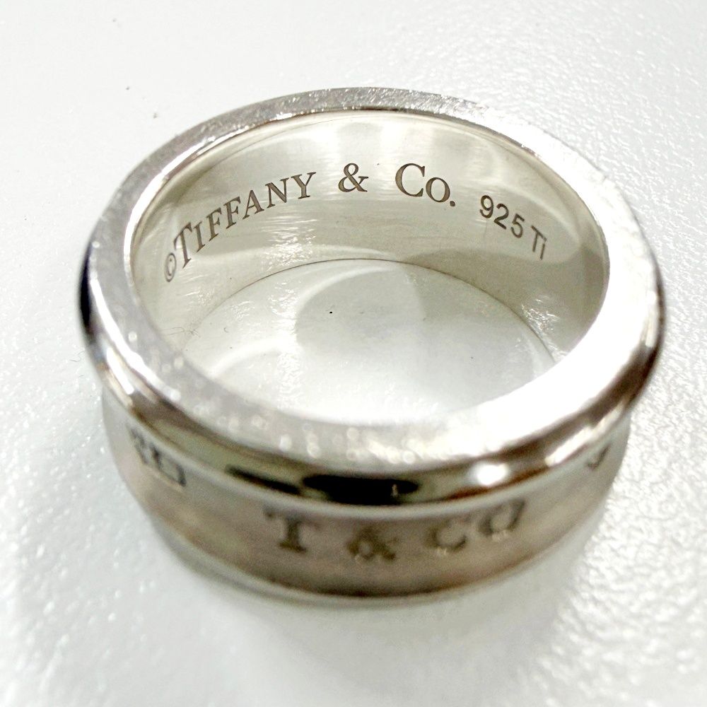 Tiffany & Co Silver Titanium Narrow Ring — view 5