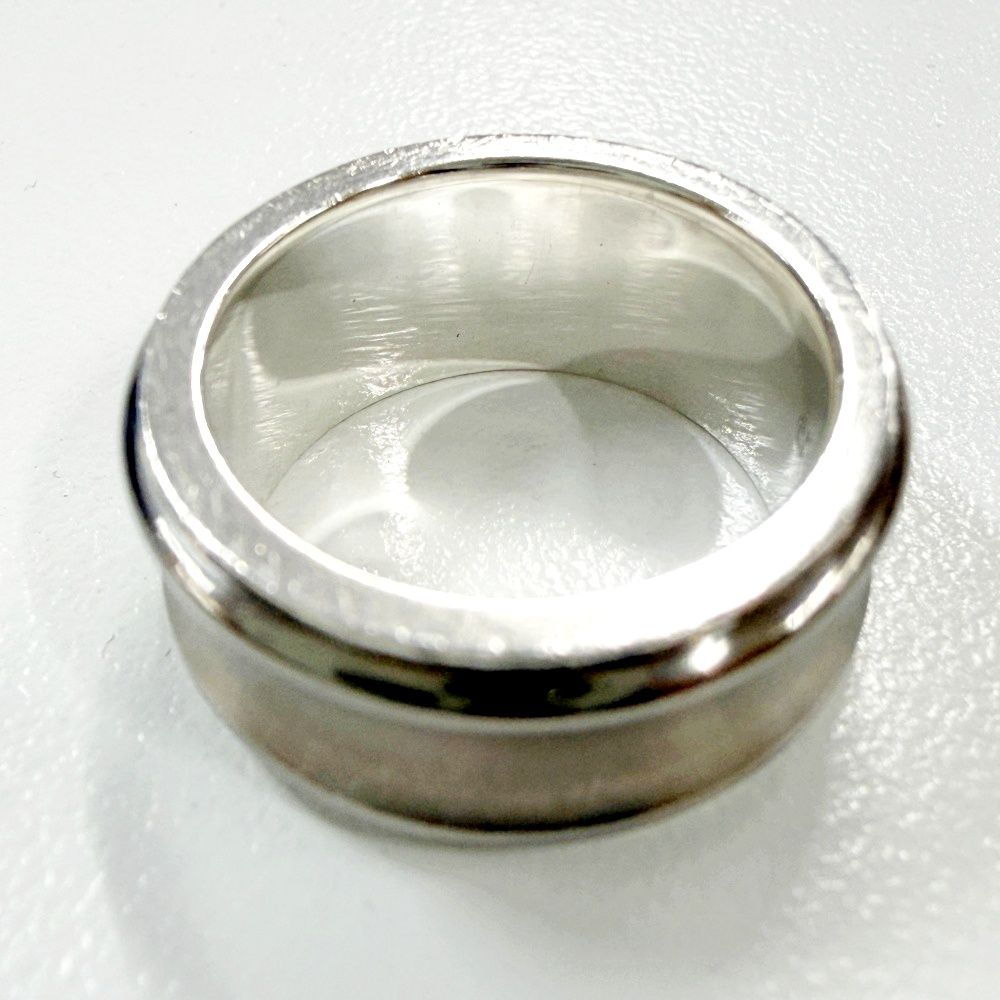 Tiffany & Co Silver Titanium Narrow Ring — view 6