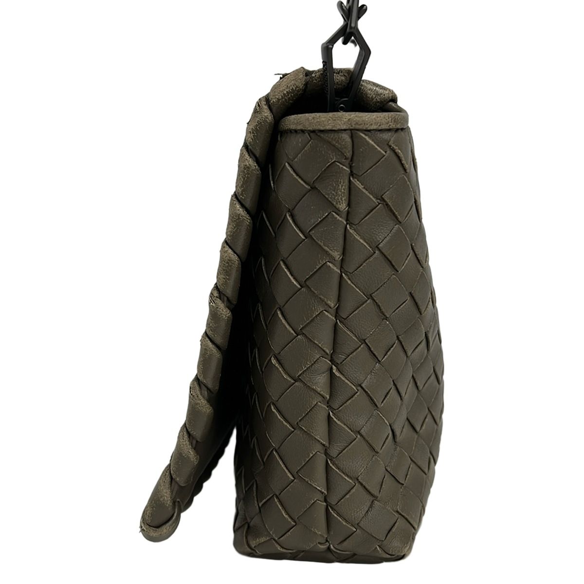 Bottega Veneta Shoulder Bag Intrecciato Dark Gray Detachable Strap Leather — view 2