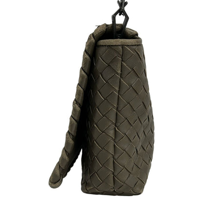 Bottega Veneta Shoulder Bag Intrecciato Dark Gray Detachable Strap Leather — view 2
