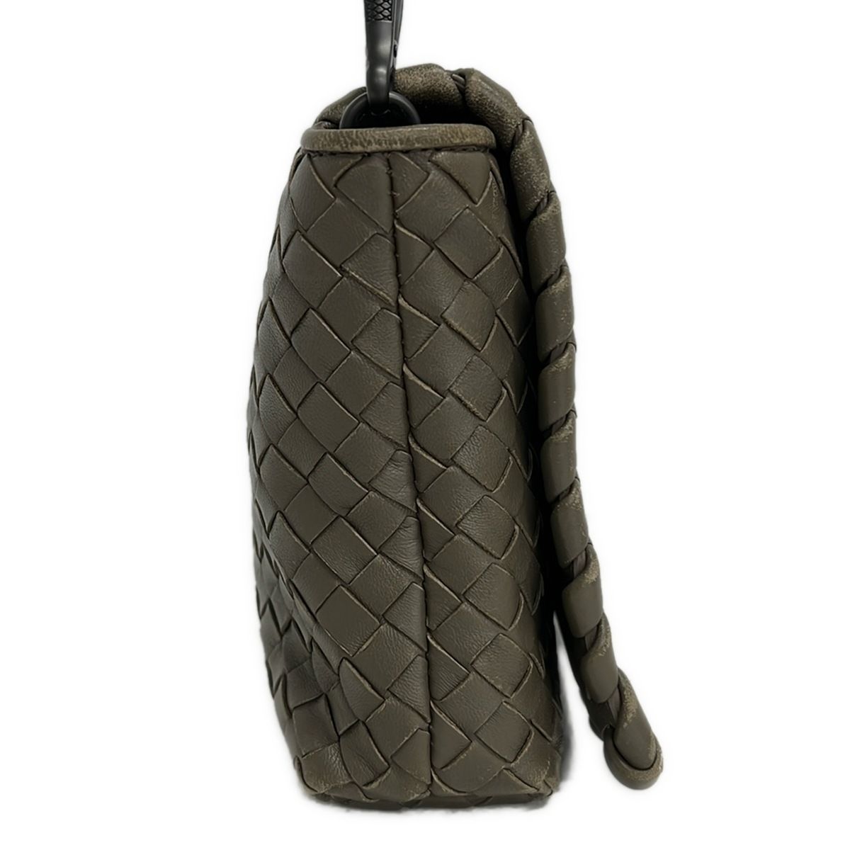 Bottega Veneta Shoulder Bag Intrecciato Dark Gray Detachable Strap Leather — view 4