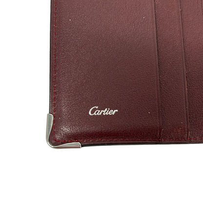 Cartier Business Card Holder Cabochon Black Leather — view 5