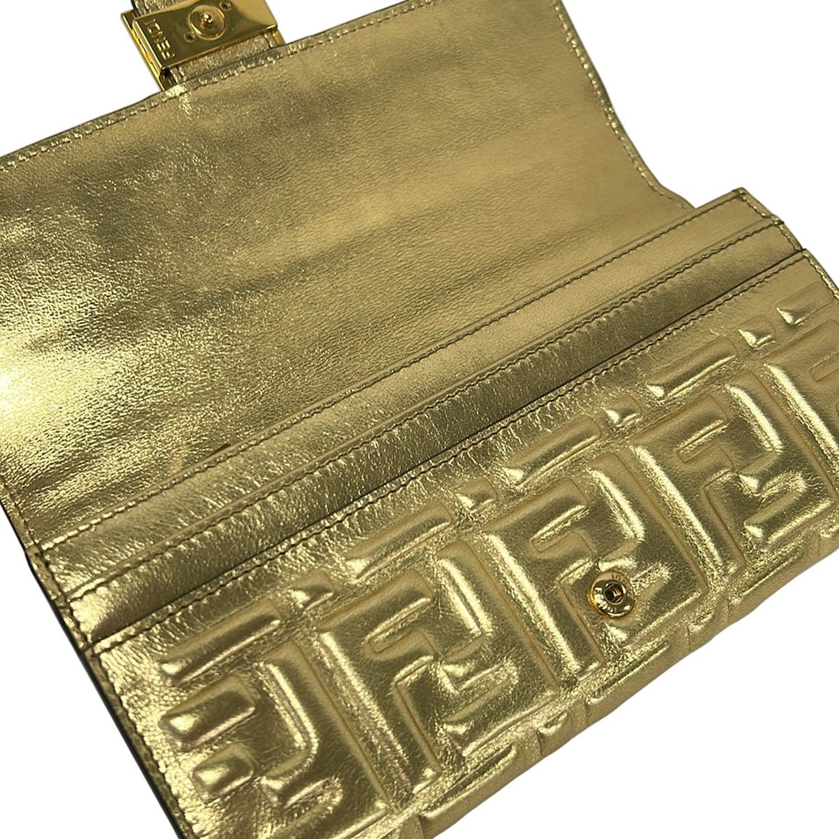 Fendi Wallet Gold Leather — view 3