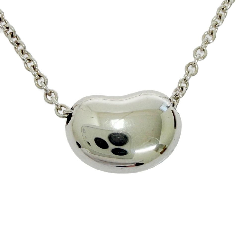 Tiffany & Co Silver Elsa Peretti Bean Mini Necklace — view 2