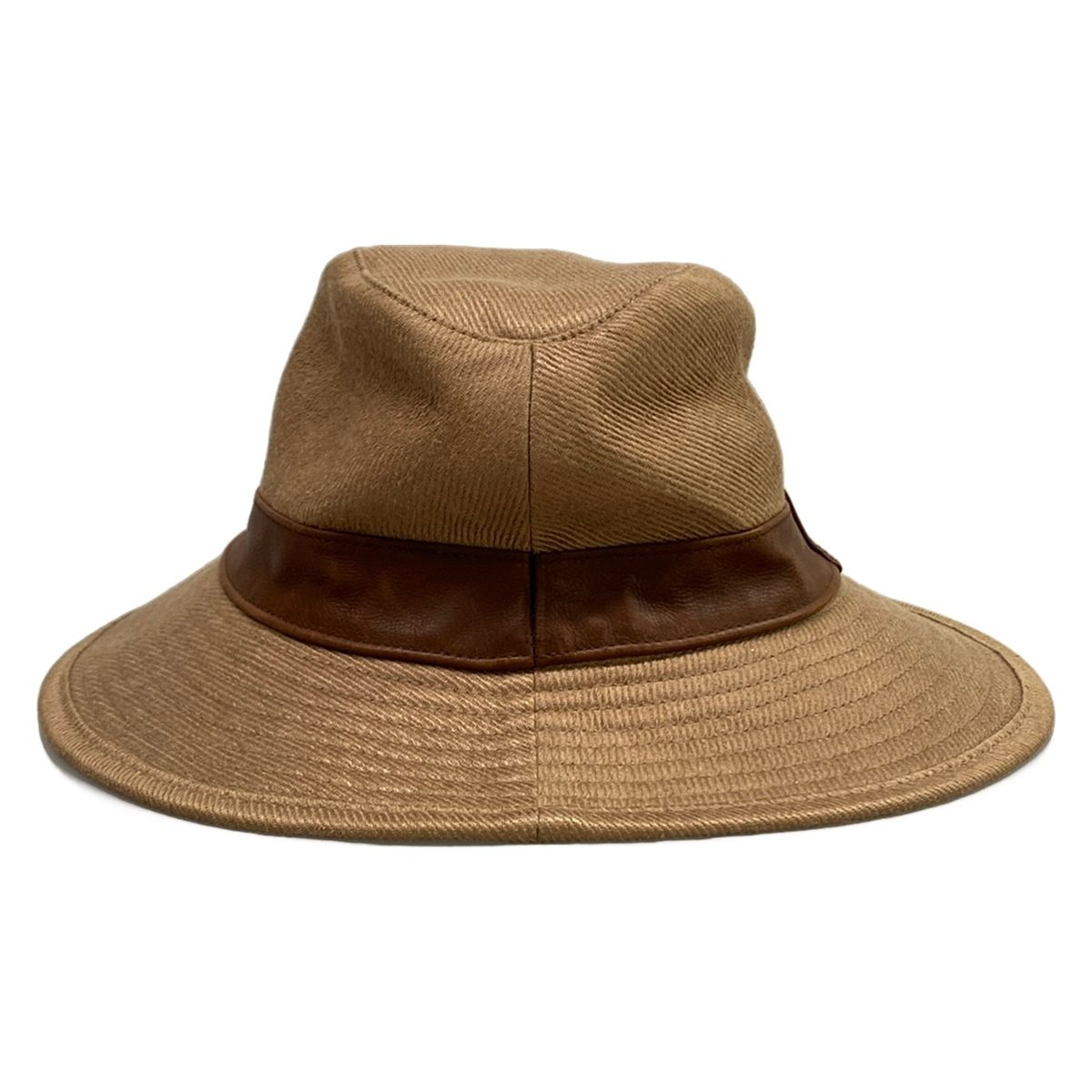 Hermes Hat 55 Light Brown Dark Linen — view 3