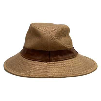 Hermes Hat 55 Light Brown Dark Linen — view 3