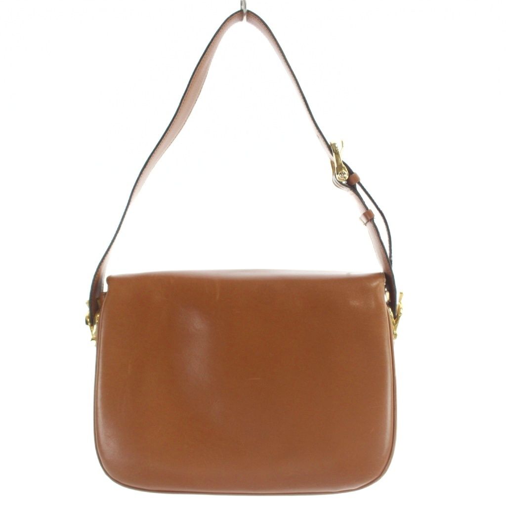 Celine Shoulder Bag Leather Flap Brown — view 2