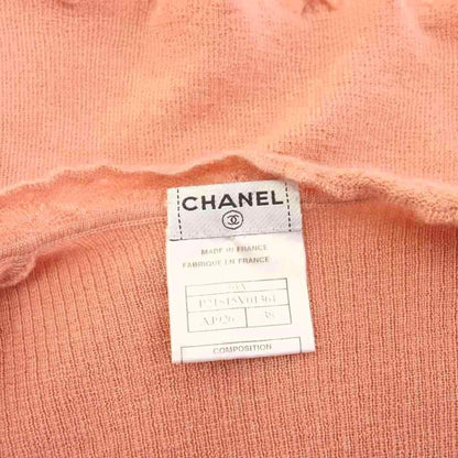 Chanel Knit Sweater Long Sleeve CC Logo Cashmere Silk 38 Pink — view 6