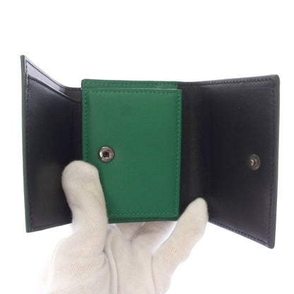 Dolce & Gabbana Pfoglio French Flap Trifold Wallet Logo Leather Green TK — view 4