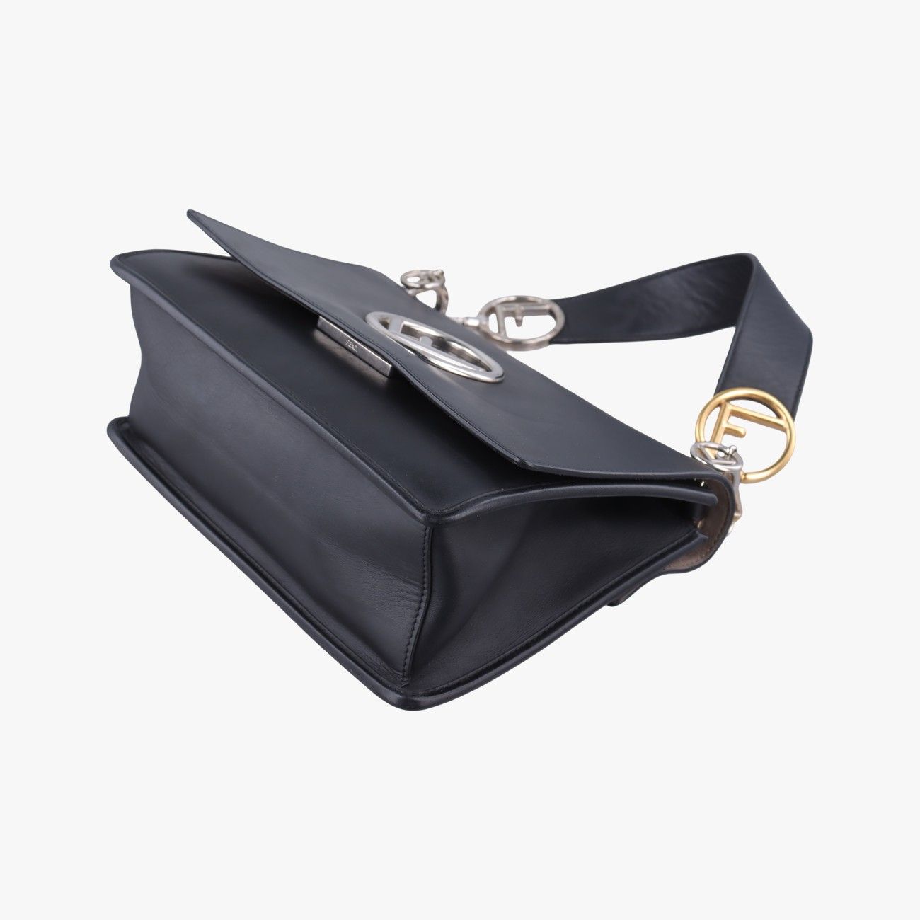 Fendi Kanaif Black Leather Messenger — view 4