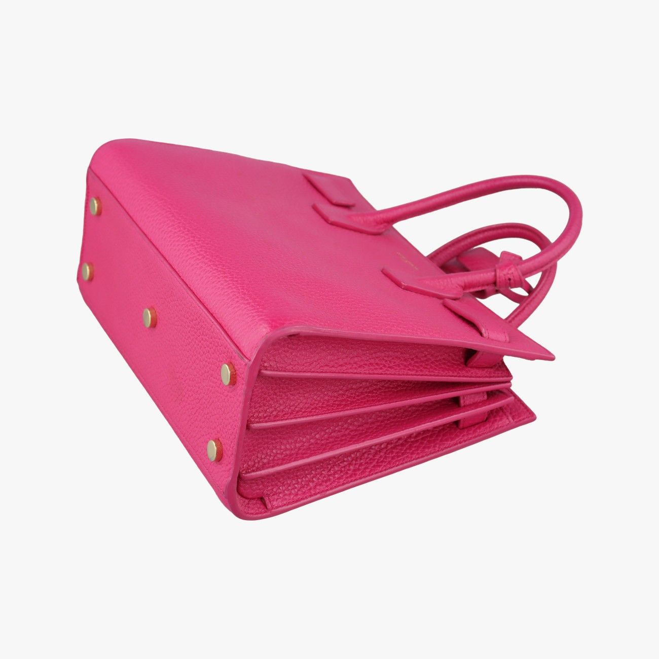 Saint Laurent Yves Sac de Jour Rose Red Leather Messenger — view 4