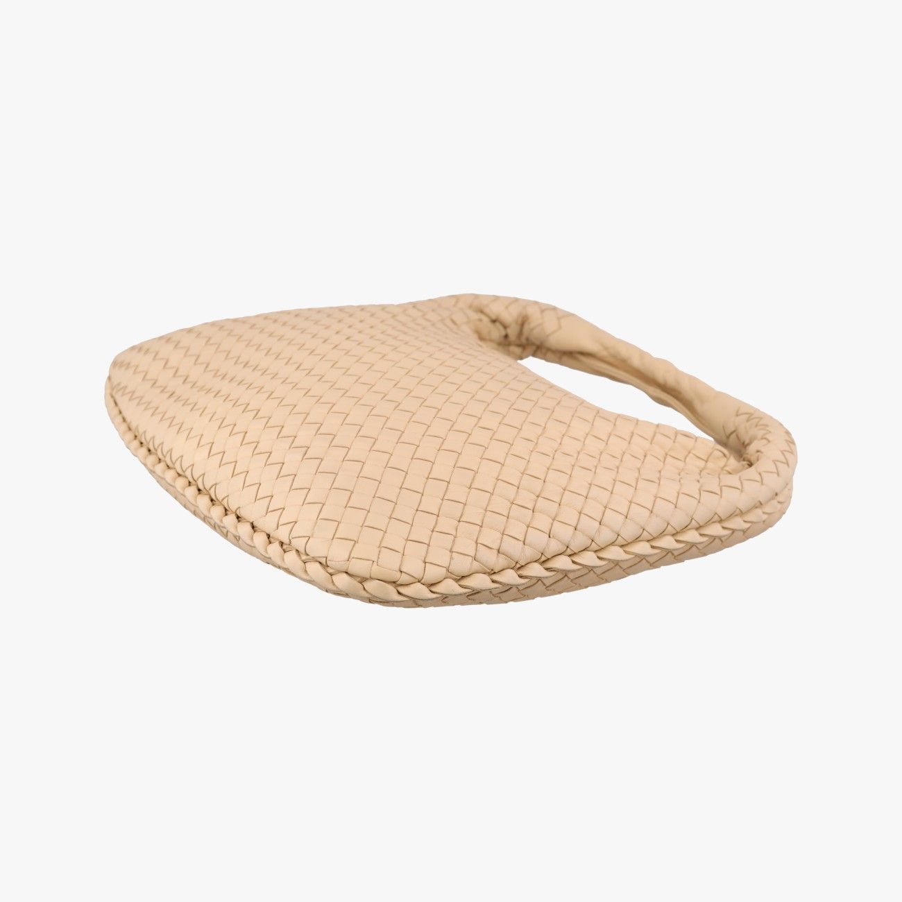 Bottega Veneta Intrecciato Beige Lambskin Handbag — view 6