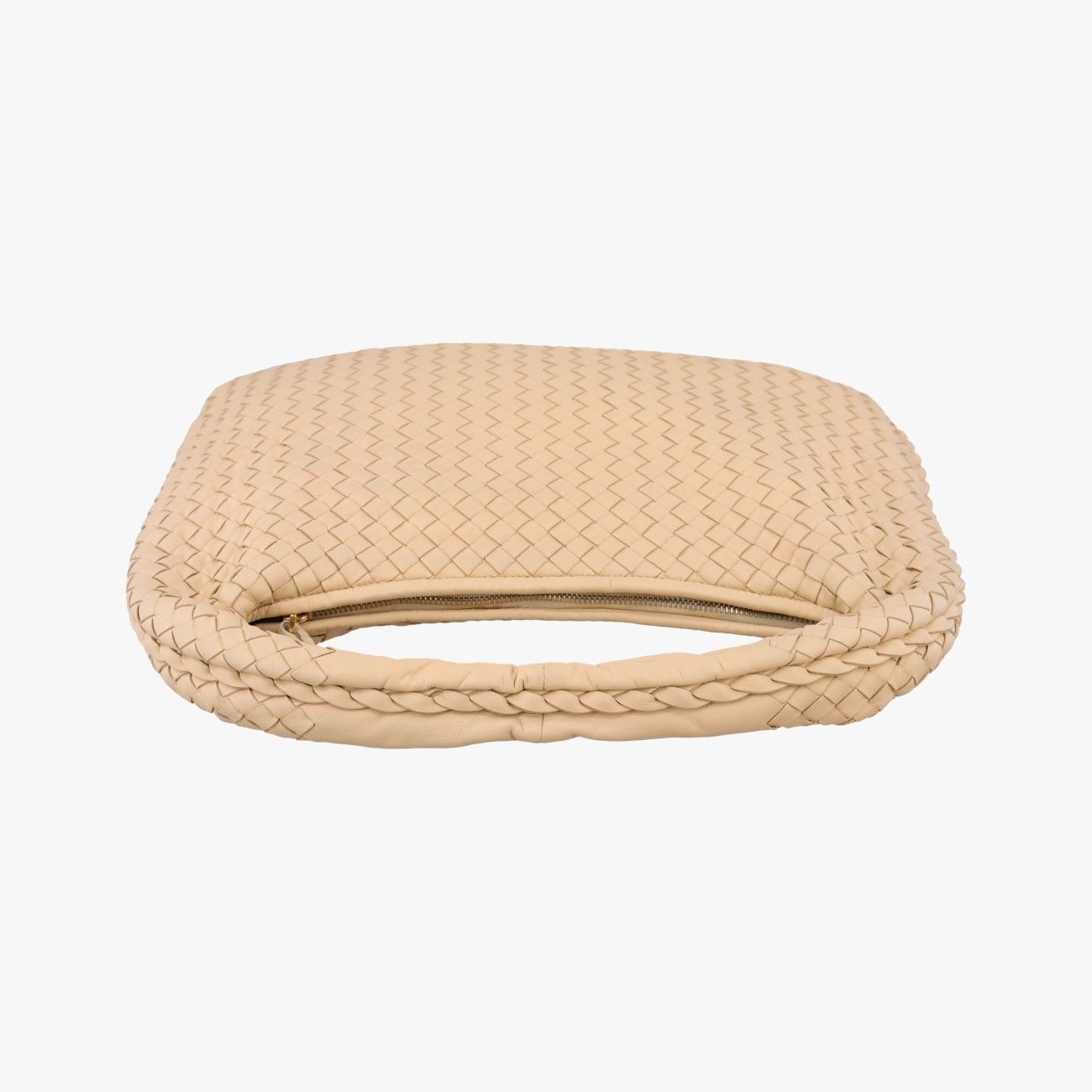 Bottega Veneta Intrecciato Beige Lambskin Handbag — view 8