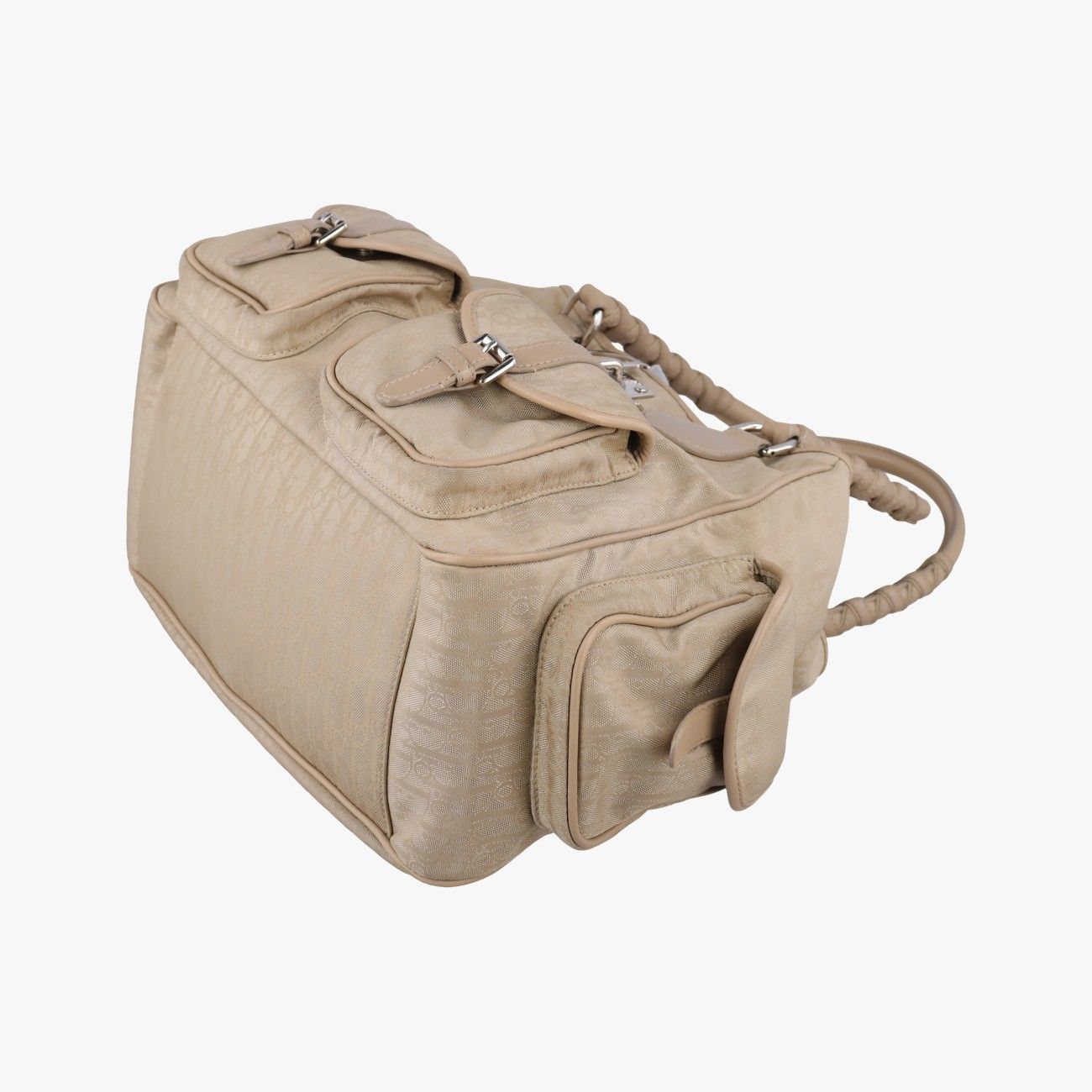 Dior Brea Trotter Khaki Cotton Canvas Handbag — view 4