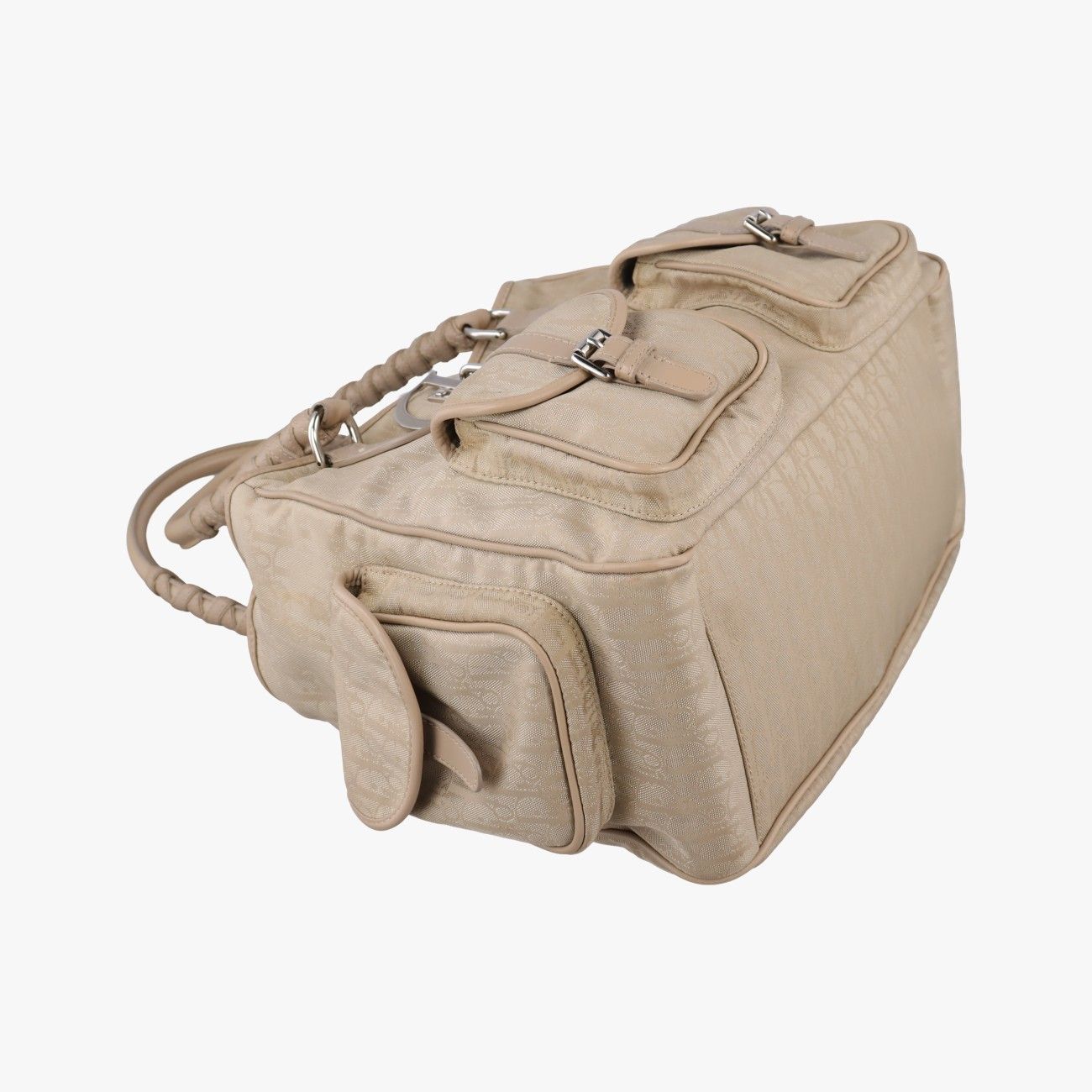 Dior Brea Trotter Khaki Cotton Canvas Handbag — view 5