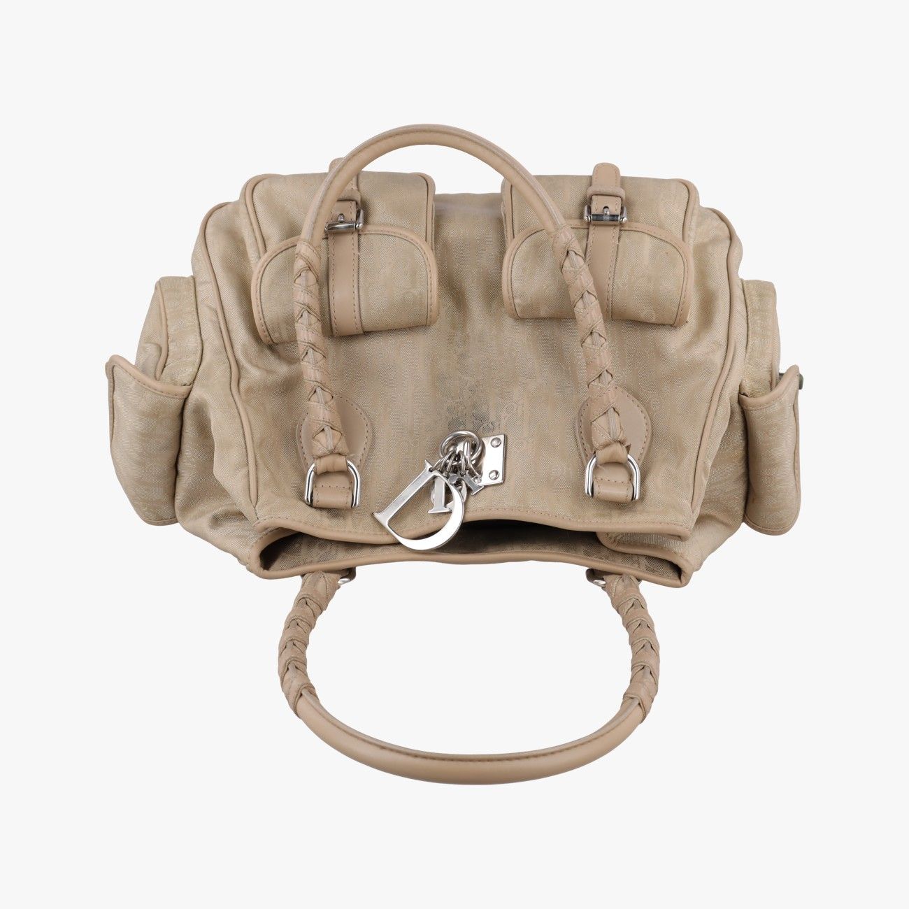 Dior Brea Trotter Khaki Cotton Canvas Handbag — view 8