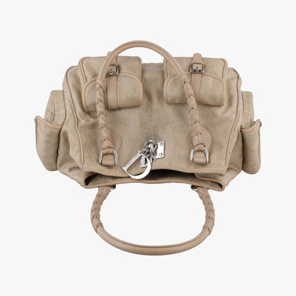 Dior Brea Trotter Khaki Cotton Canvas Handbag — view 8