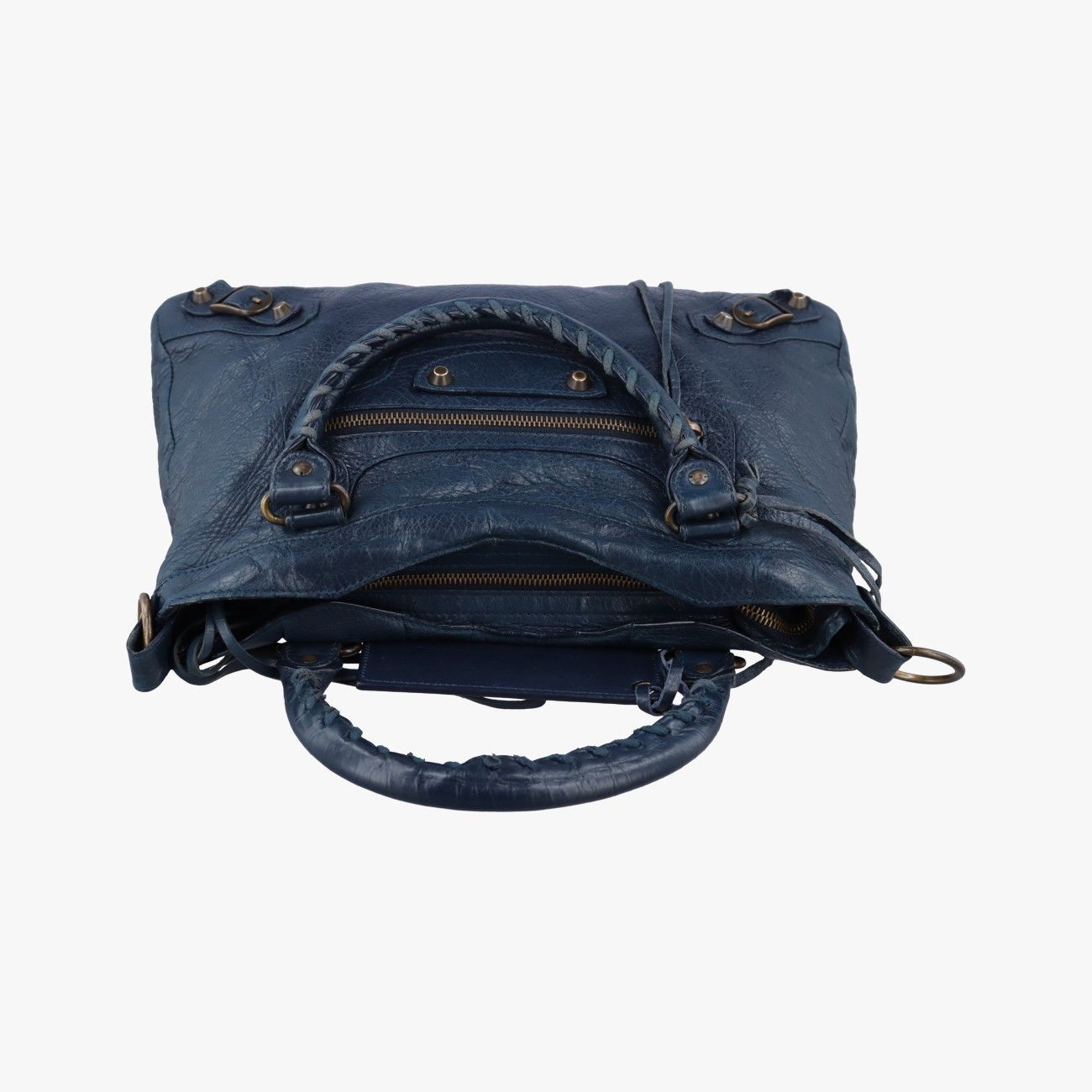 Balenciaga Giant City Navy Lambskin Messenger — view 8