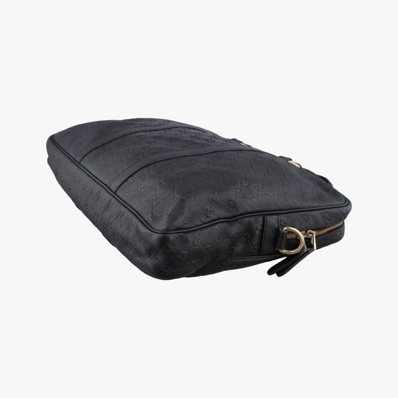Gucci Guccissima Briefcase Black Leather — view 4