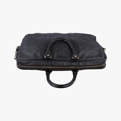Gucci Guccissima Briefcase Black Leather — view 8