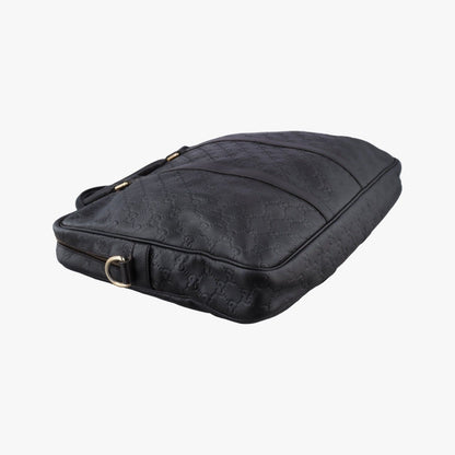 Gucci Guccissima Briefcase Black Leather — view 5