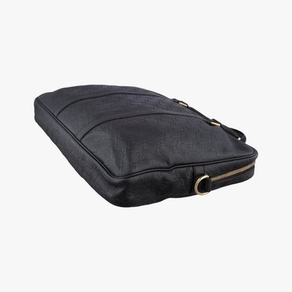 Gucci Guccissima Briefcase Black Leather — view 6