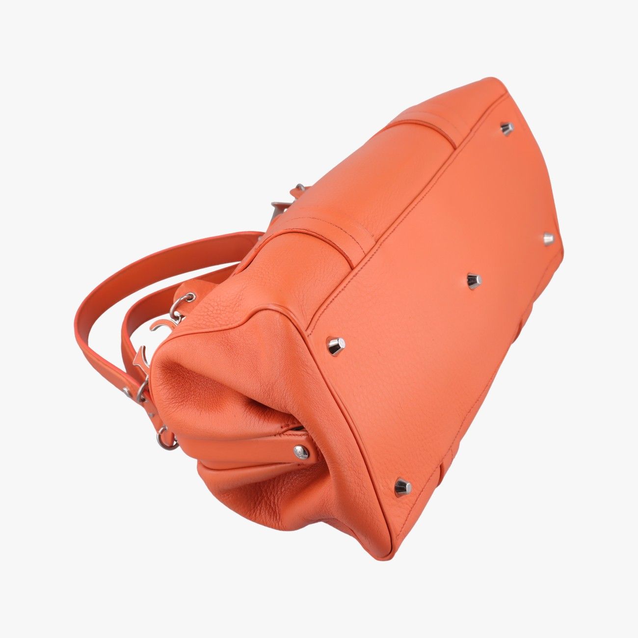 Dior Detective Orange Leather Handbag — view 7