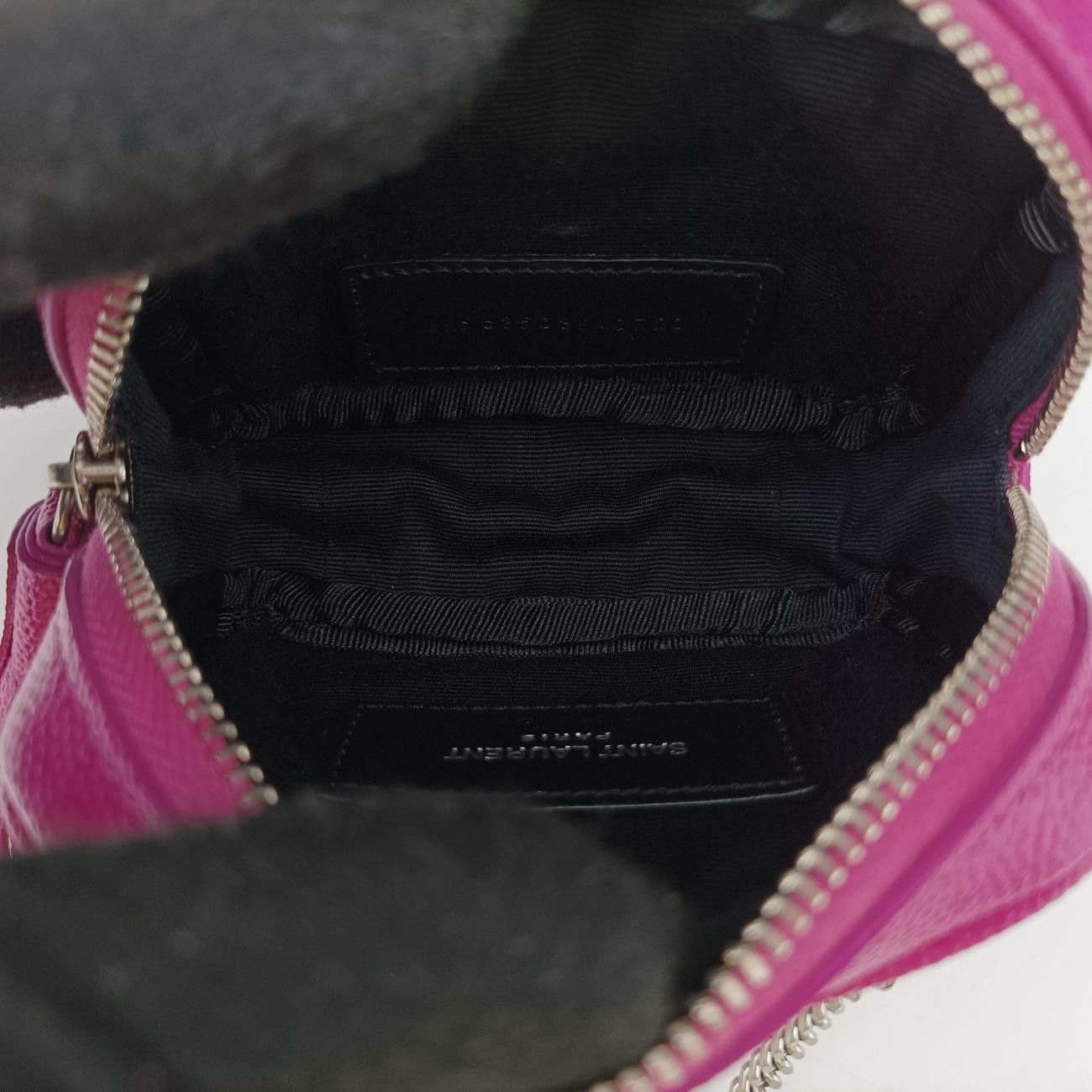 Saint Laurent Yves Baby Rose Red Leather Messenger — view 9