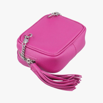 Saint Laurent Yves Baby Rose Red Leather Messenger — view 7