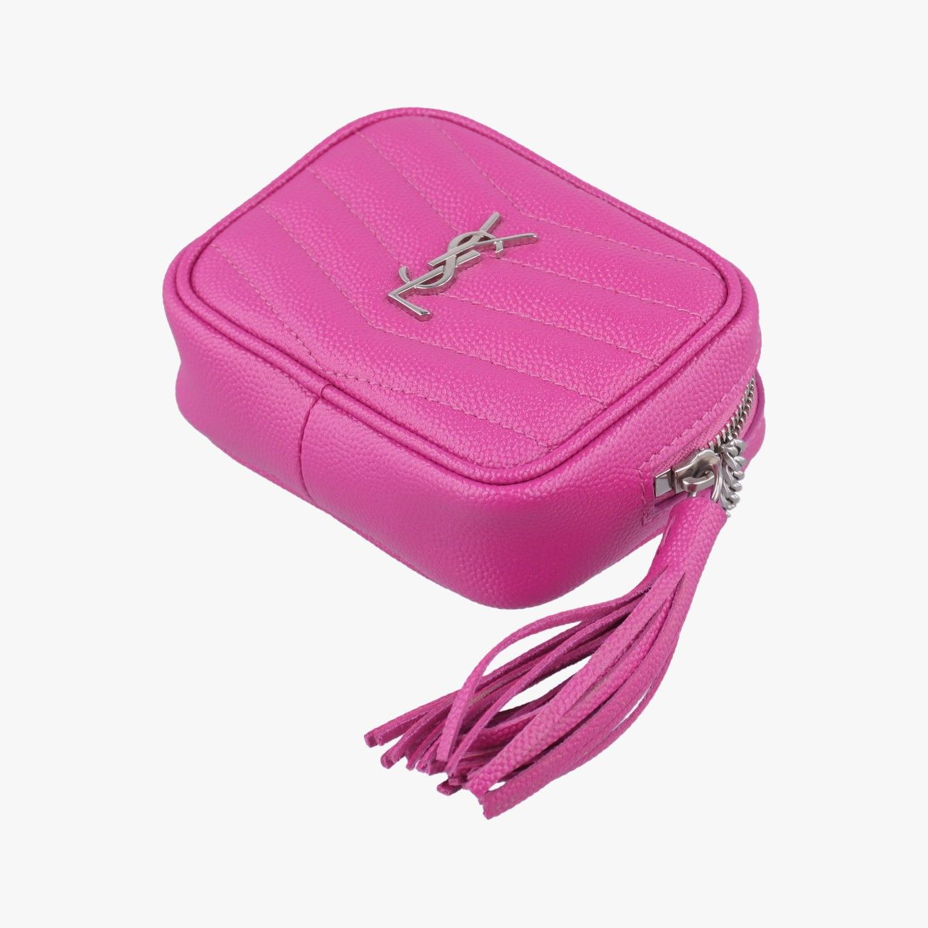 Saint Laurent Yves Baby Rose Red Leather Messenger — view 4