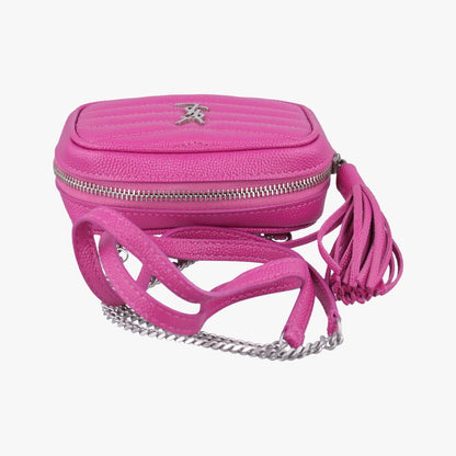 Saint Laurent Yves Baby Rose Red Leather Messenger — view 8
